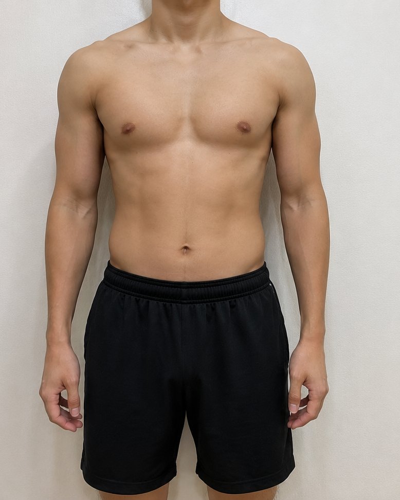 ビフォーアフターの比較イメージ（20代・男性／掲載用サンプル）
