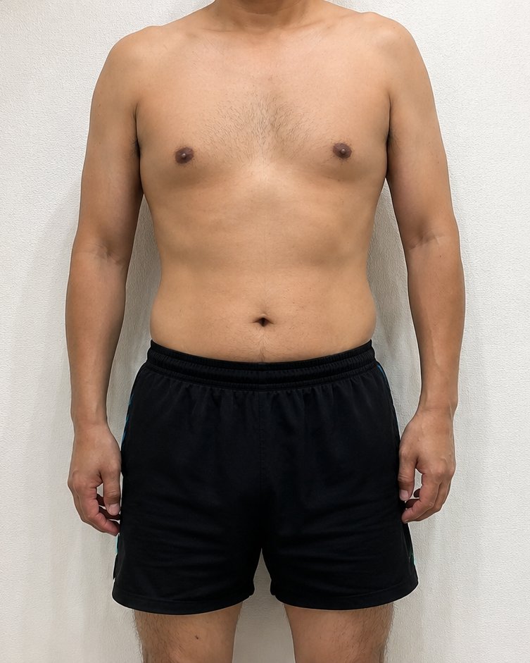 ビフォーアフターの比較イメージ（40代・男性／掲載用サンプル）
